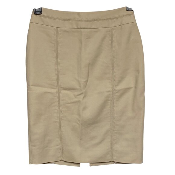White House Black Market Beige Pencil Skirt Perfect Form Size 2 - Picture 1 of 4